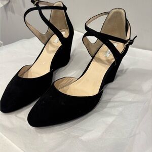 Cole Haan Black Suede Wedge Shoes